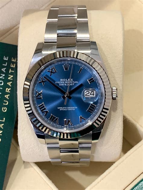 rolex datejust blue dial 41mm.